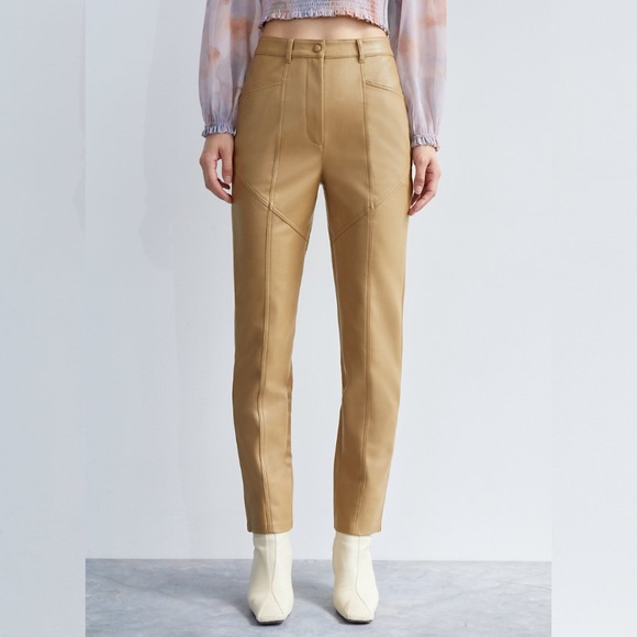 Wilfred Aritzia Rebel Pant Camel Vegan 